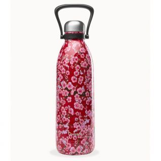 Botella QWETCH Isotérmica inox 1500ml Flores Rojas